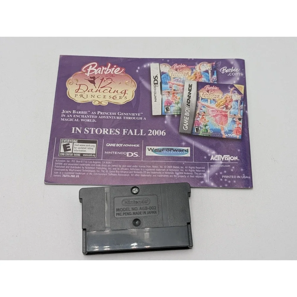 Barbie Diaries High School Mystery GBA Nintendo Game Boy Advance W Manual